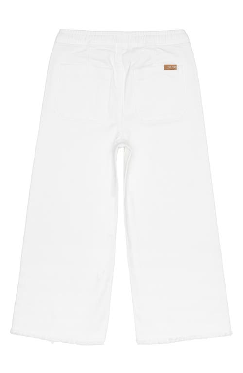 Joe's Kids' Mia Wide Leg Crop Jeans In White