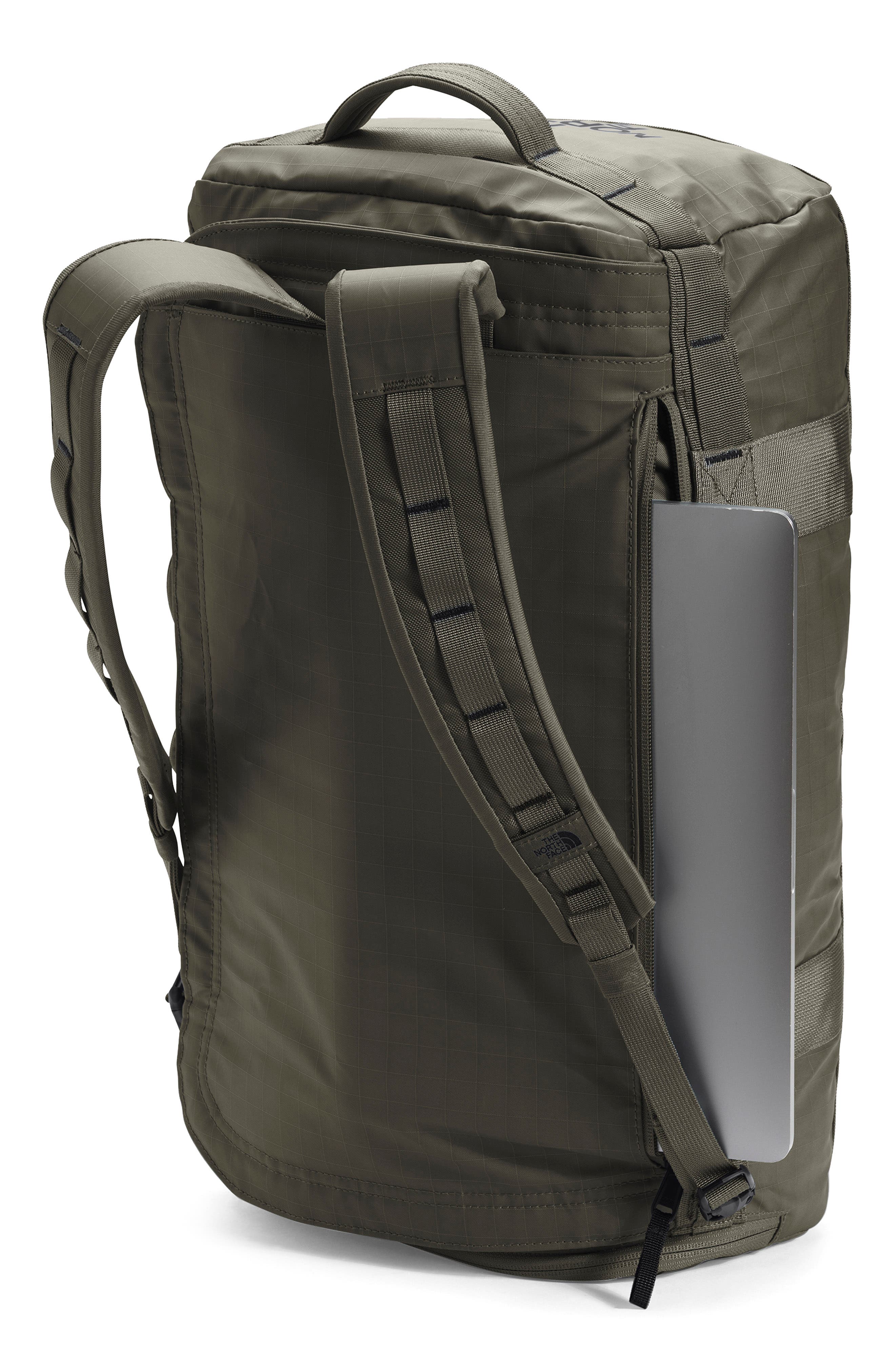 The North Face Base Camp Voyager 32L Duffle Bag, Alternate, color, New Taupe Green/ Tnf Black