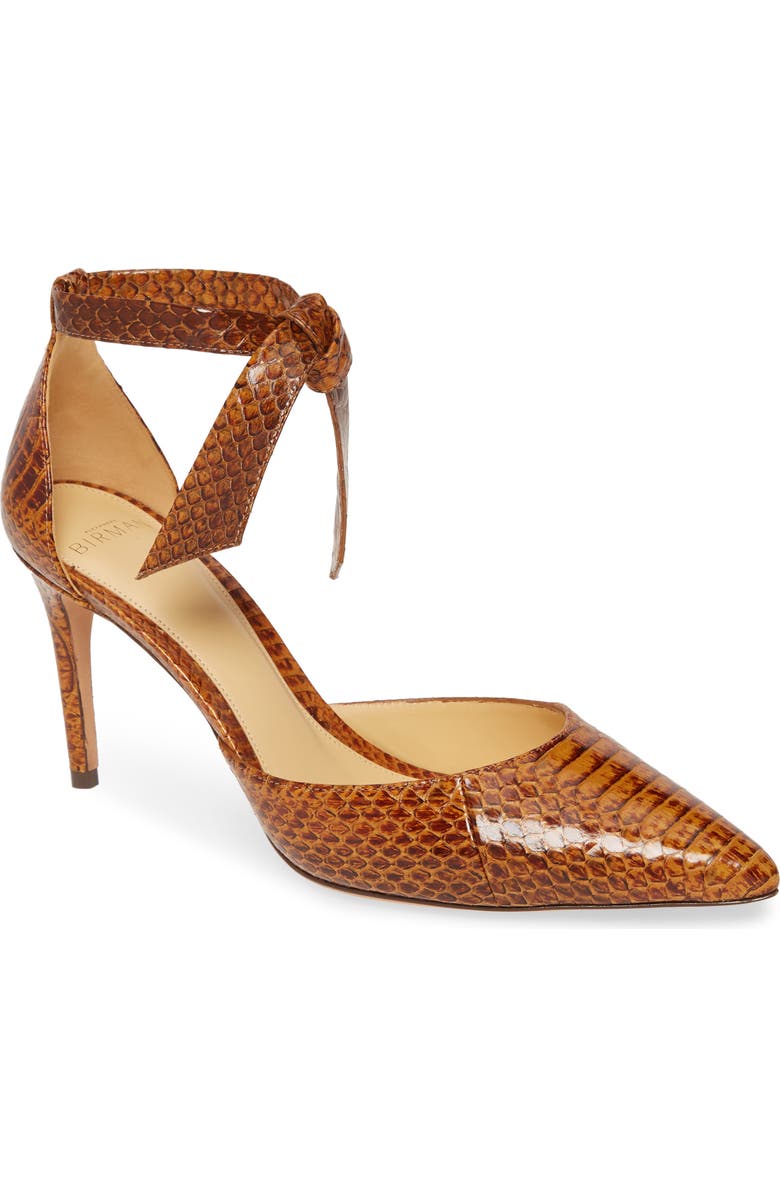 Alexandre Birman New Clarita Genuine Snakeskin Ankle Strap Pump, Main, color,