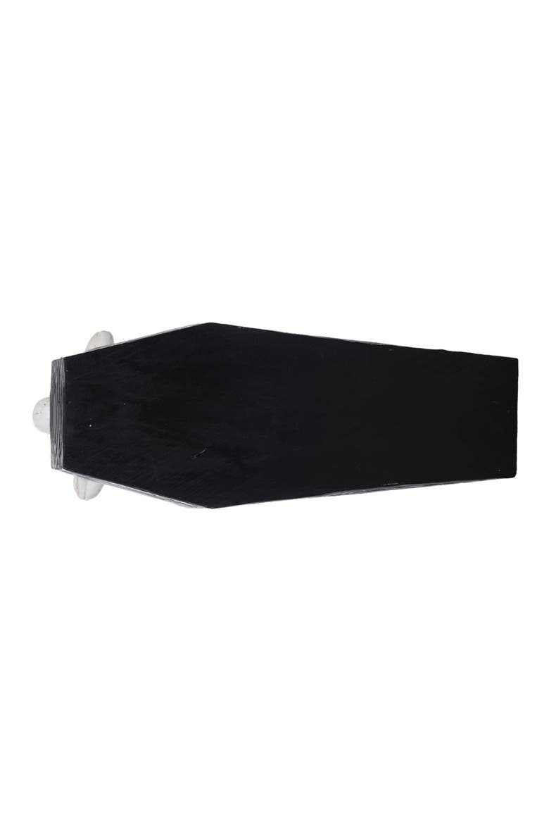 Chilling In Coffin Figurine, Alternate, color, Black