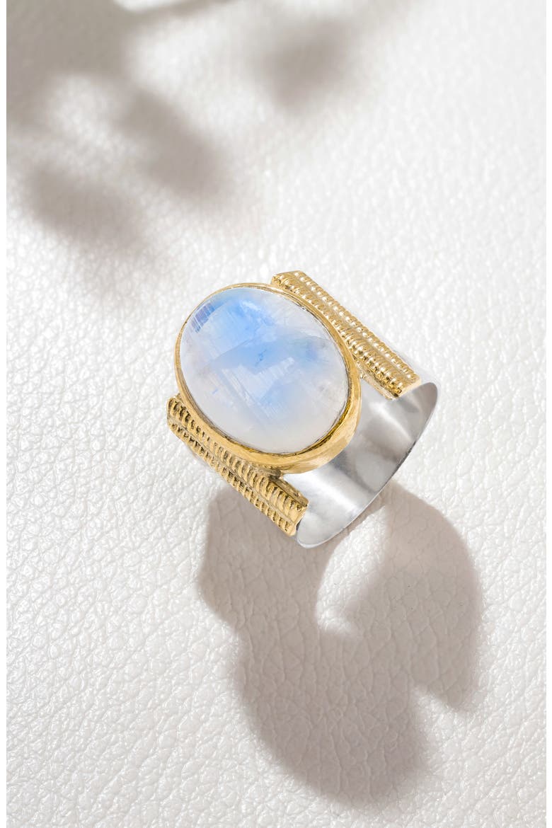 Oval Gemstone Ring, Alternate, color, BLUE