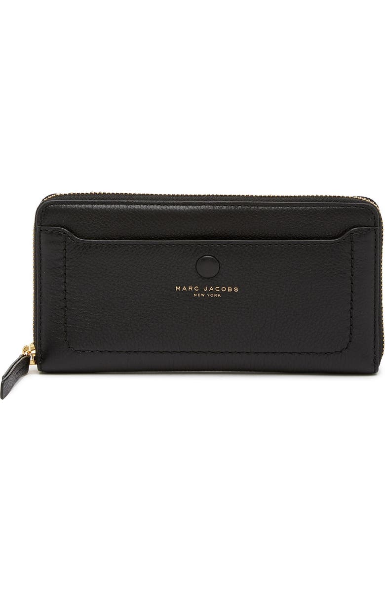 Marc Jacobs Leather Vertical Zip-Around Wallet, Main, color,