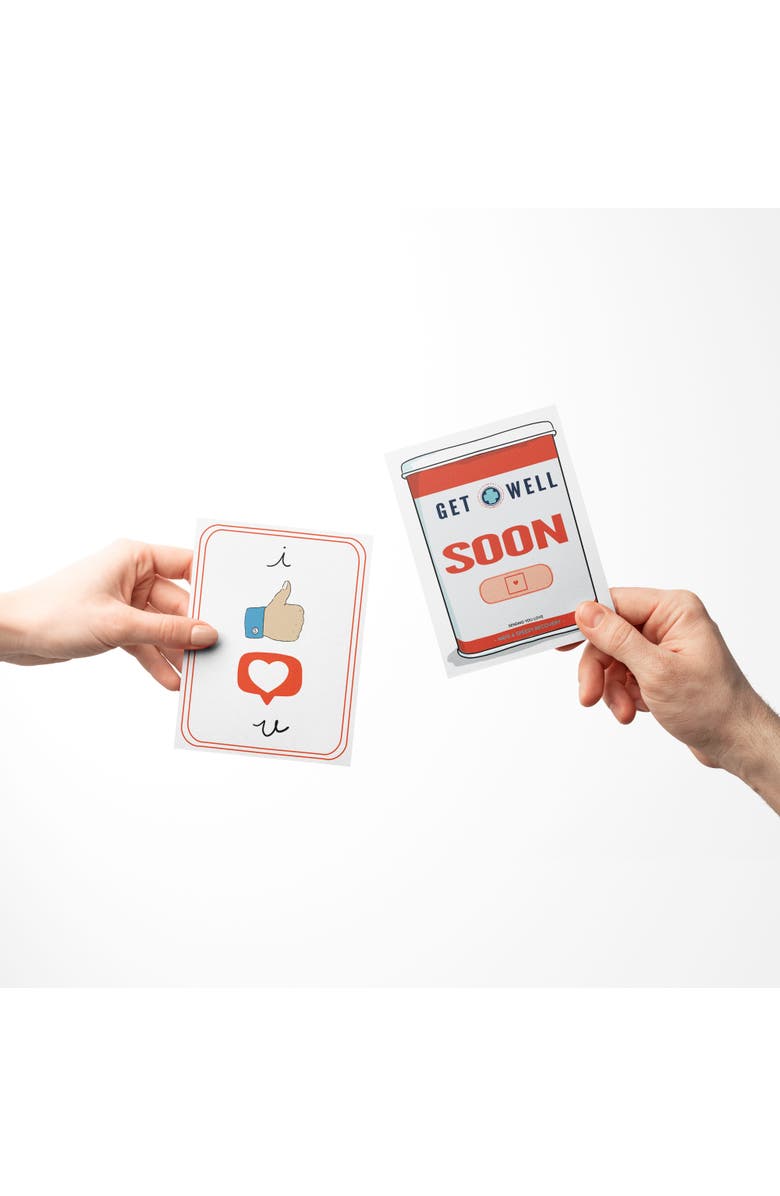 Ramus & Co Sympathy Greeting Card Pack (3ct) "I Like Like You, Pennant, Get Well Soon", Alternate, color, Multi-Pack