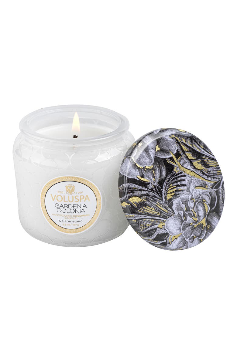Gardenia Colonia Petite Jar Candle, Main, color, GARDENIA
