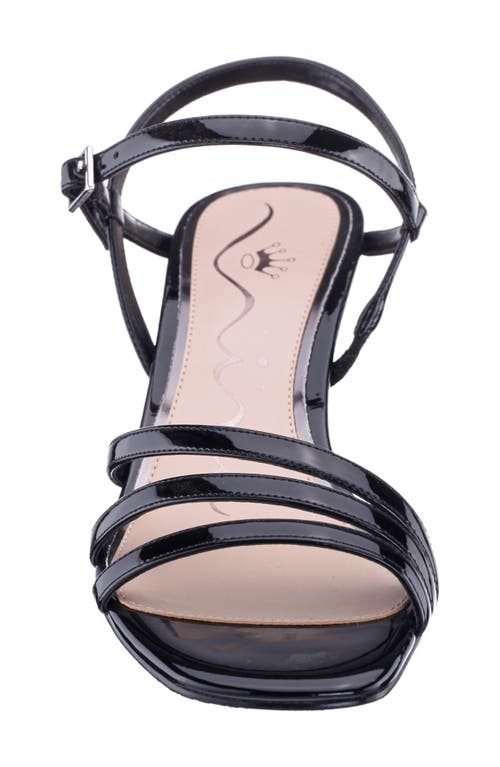 Nina Santana Ankle Strap Wedge Sandal In Black