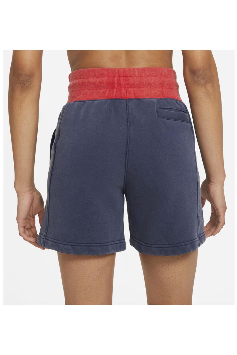 Flight Fleece Shorts, Alternate, color, MIDNIGHT NAVY/ RED