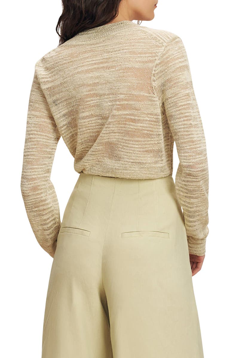 Veronica Beard Coleta Metallic Sweater, Alternate, color, Light Pistachio