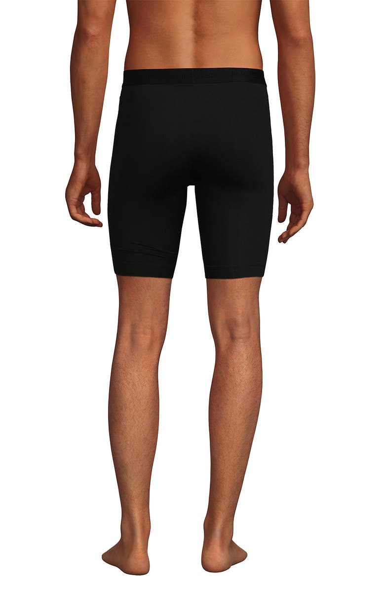 Lands' End Longer Flex Performance Boxer Brief 3 pack, Alternate, color, Black