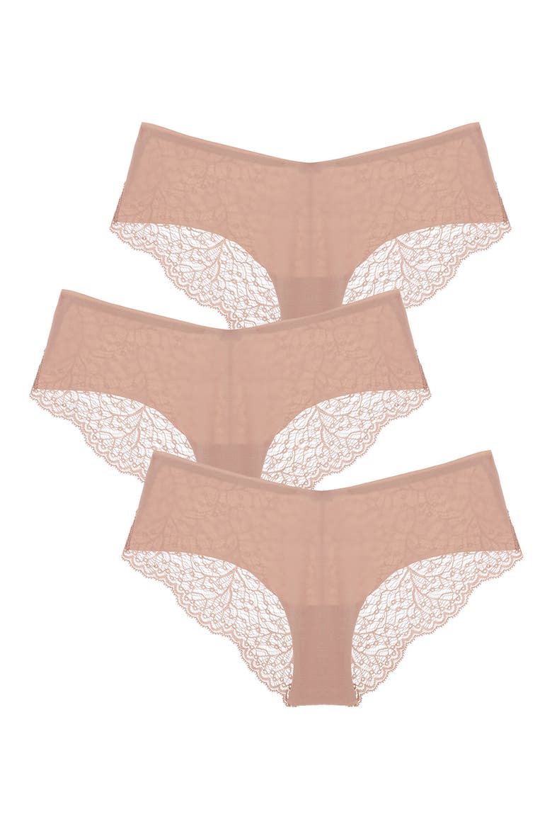 Allegra Jolie 3-Pack Hipster Briefs, Main, color, PRALINE