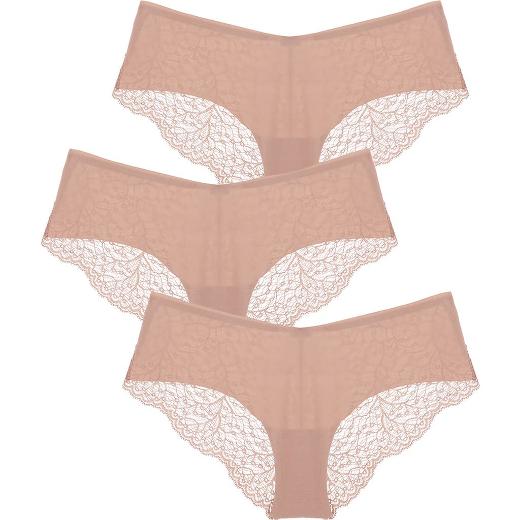 JOURNELLE Allegra Jolie 3-Pack Hipster Briefs in Praline  product