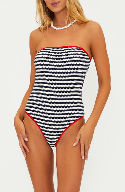 Beach Riot Amber Striped One-piece Swimsuit