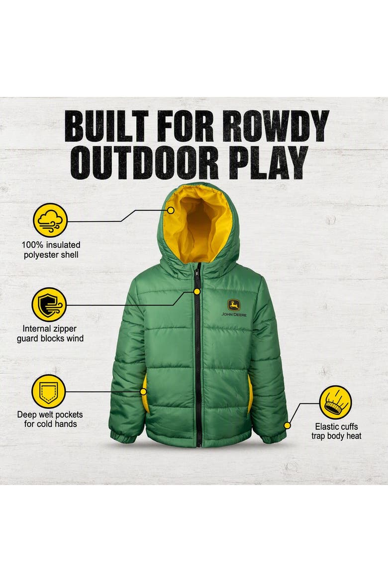 Quilted Hooded Puffer Jacket, Alternate, color, Chase Marshall Green