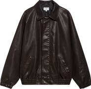 BP. Oversize Faux Leather Jacket