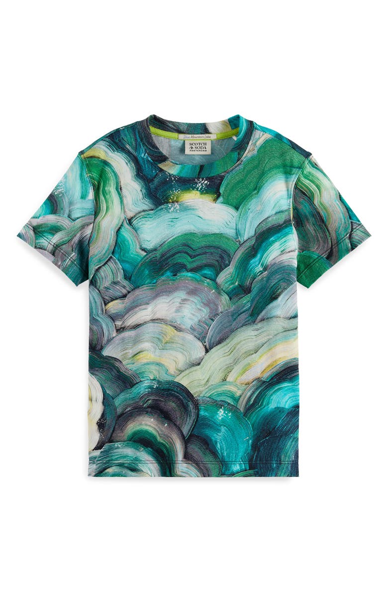 Scotch & Soda Kids' Swirl Print T-Shirt, Main, color, 