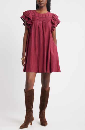 Treasure & Bond Double Ruffle Shift Dress
