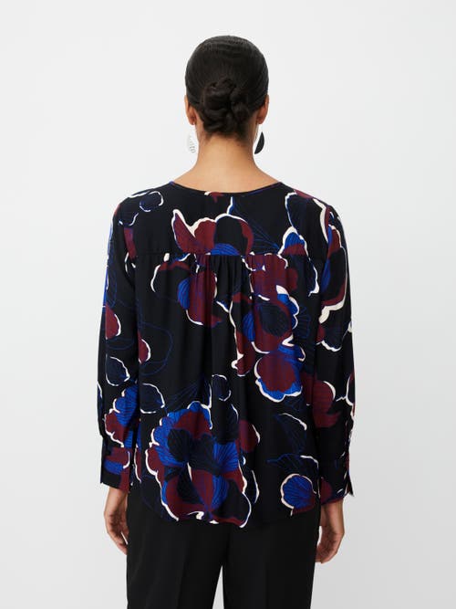 Masai Copenhagen Belsanu Round Neck Long Sleeve Blouse In Black
