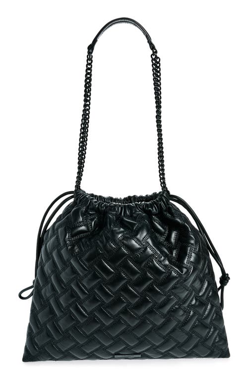 Kurt Geiger London Kensington Drawstring Quilted Leather Shoulder Bag