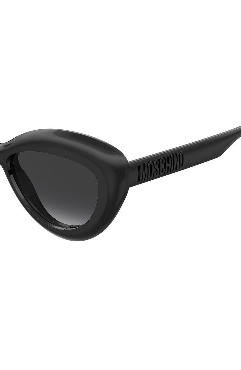 Moschino 55mm Cat Eye Sunglasses, Alternate, color, Black