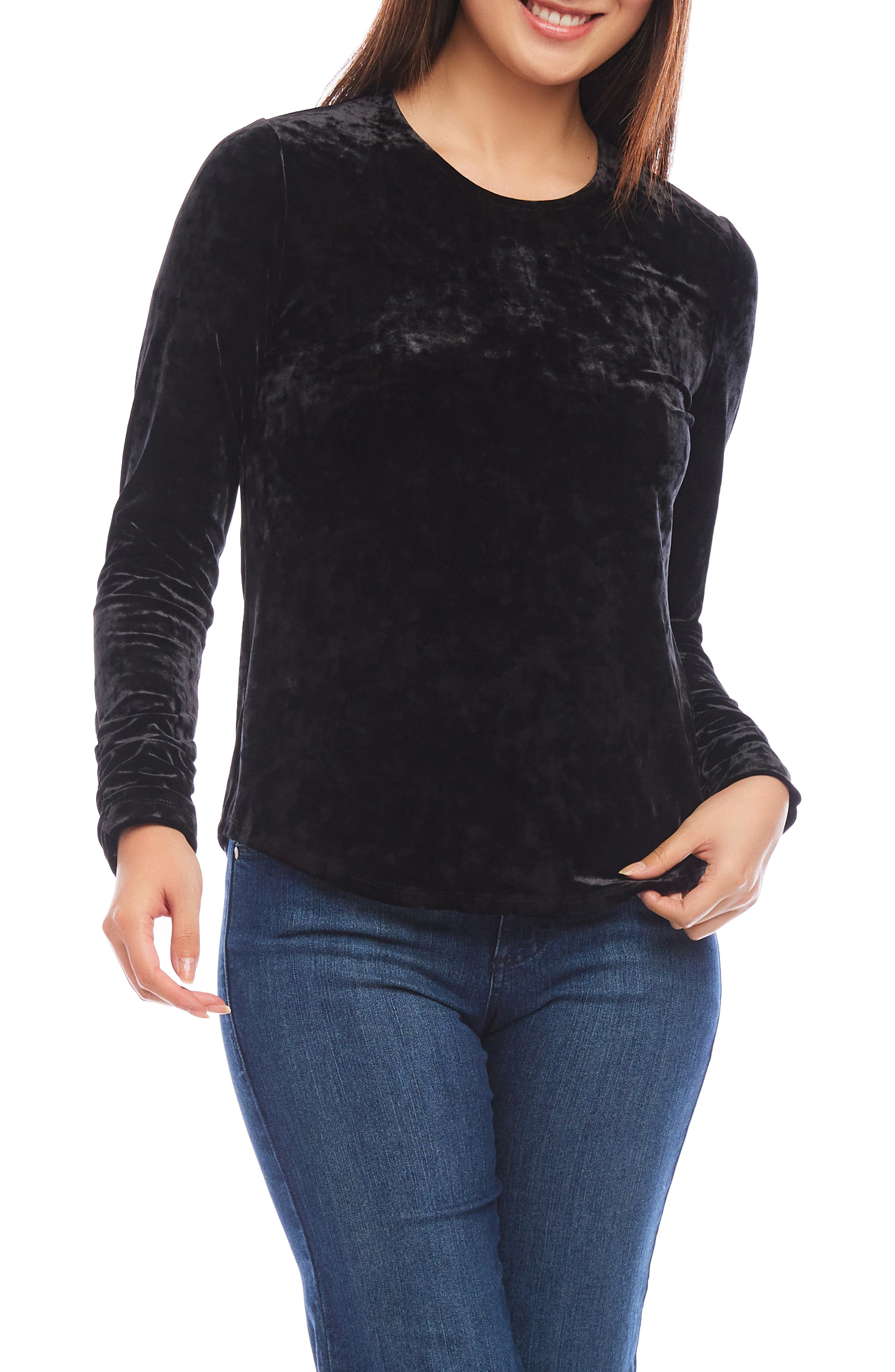 womens velvet holiday tops