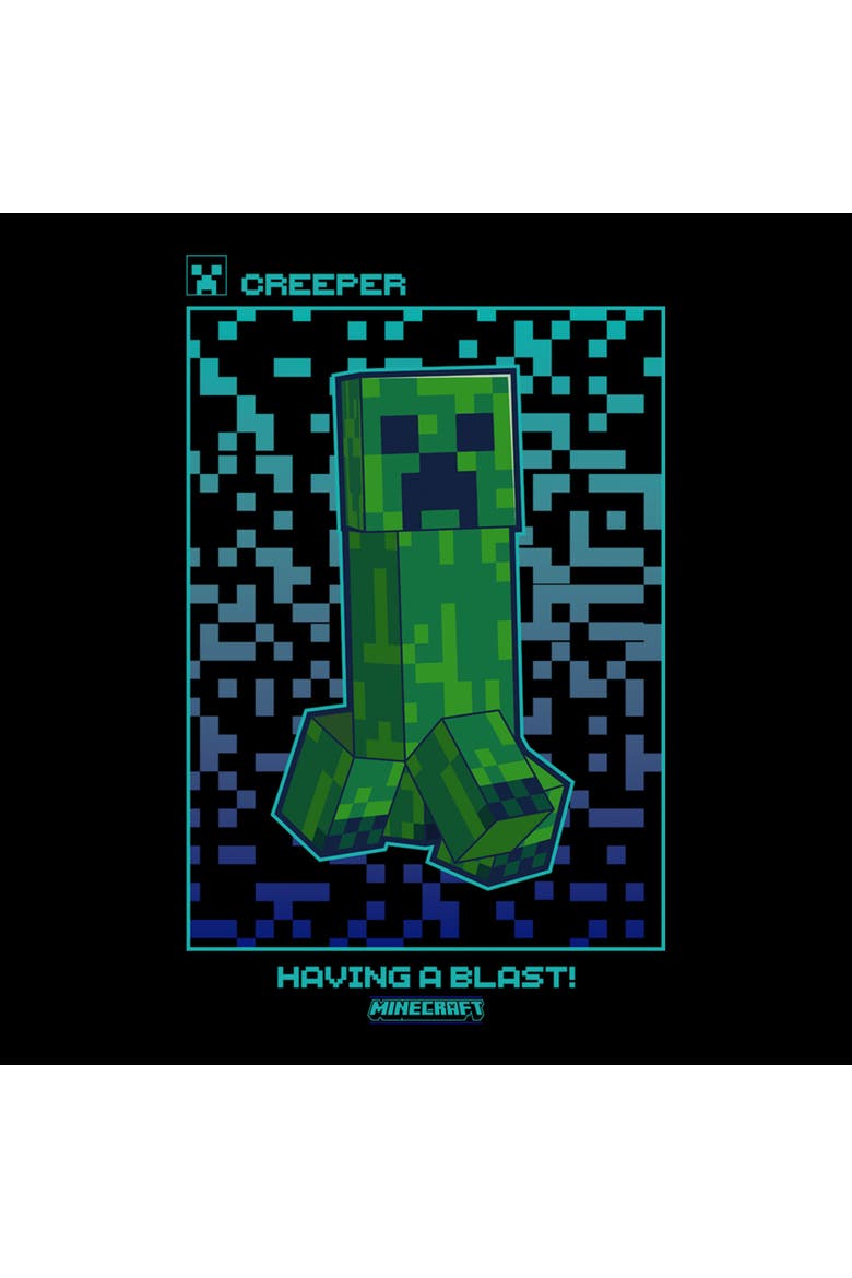 Boy's Minecraft Creeper Having a Blast  Graphic T-Shirt, Alternate, color, Black