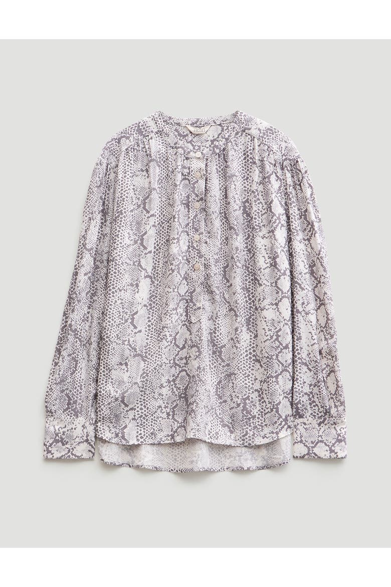 Fernanda Snake Printed Blouse, Alternate, color, Natural Snake Grey