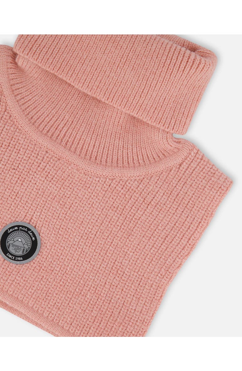 Deux par Deux Turtleneck Neckwarmer, Alternate, color, Dusty Pink