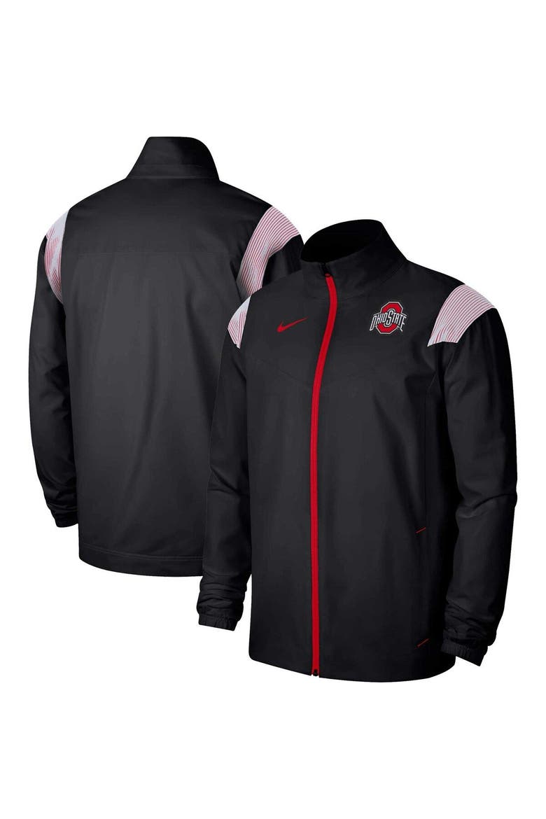 Men's Nike Black Ohio State Buckeyes Woven Full-Zip Jacket, Main, color, Black