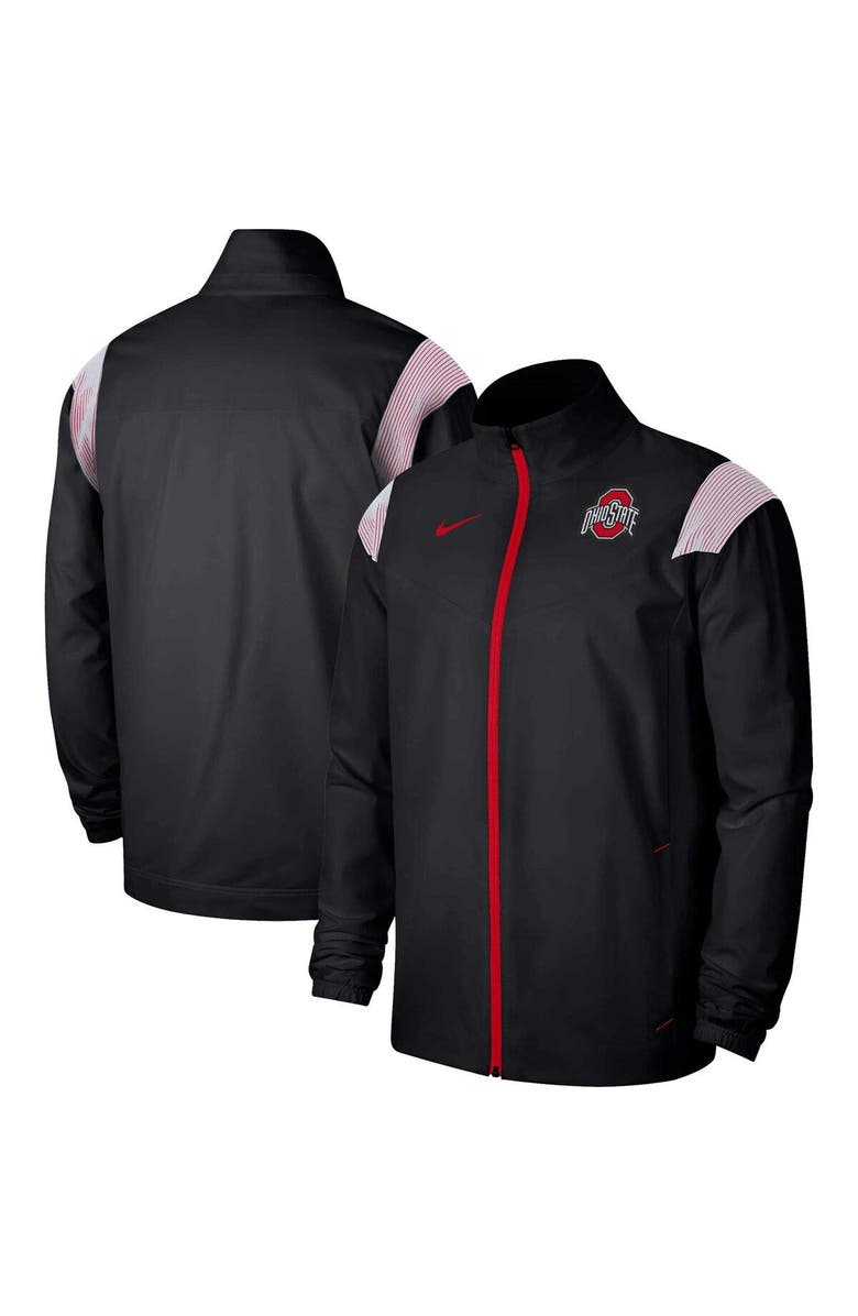 Nike Men's Nike Black Ohio State Buckeyes Woven Full-Zip Jacket, Main, color, Black