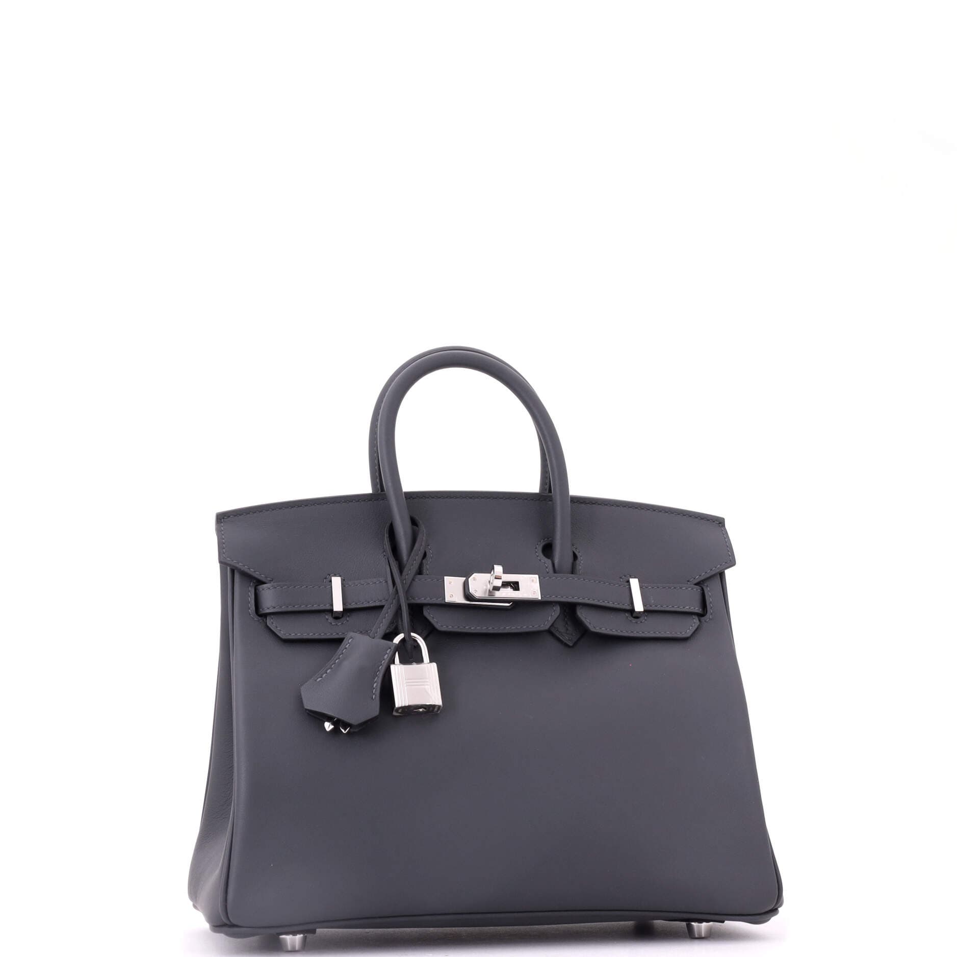 Birkin Handbag Grey Swift with Palladium Hardware 25, Alternate, color, Grey