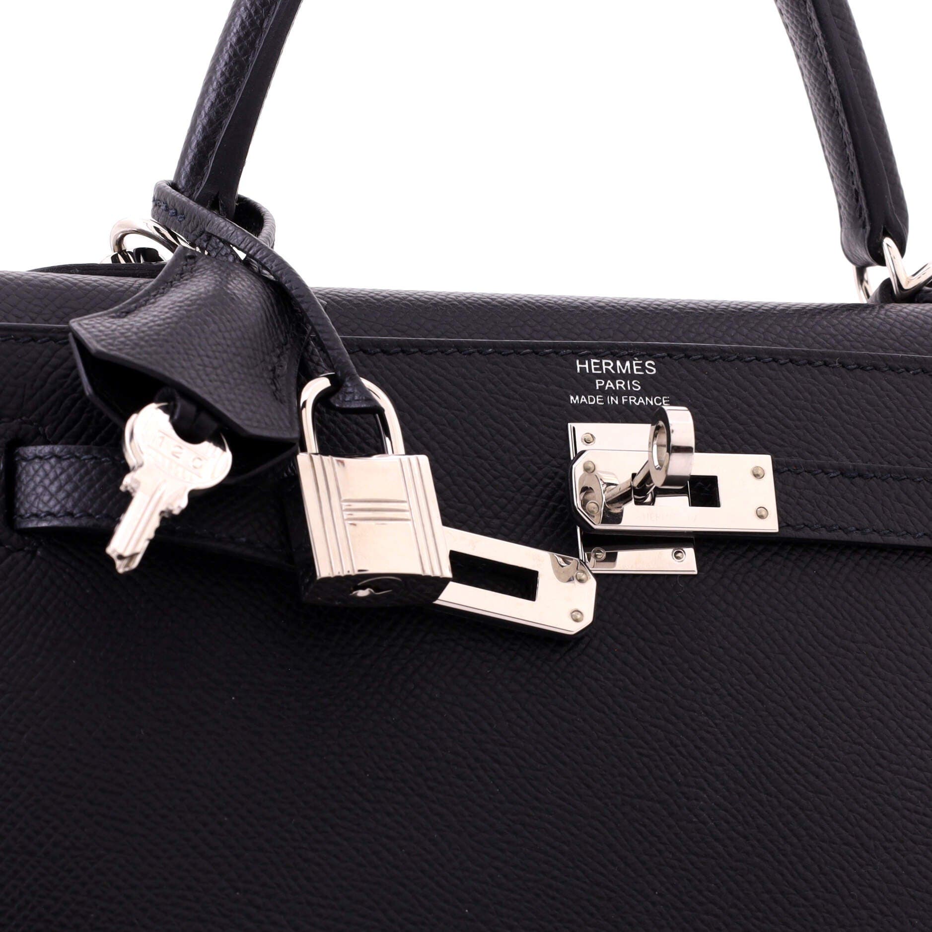Kelly Handbag Black Epsom with Palladium Hardware 25, Alternate, color, Black