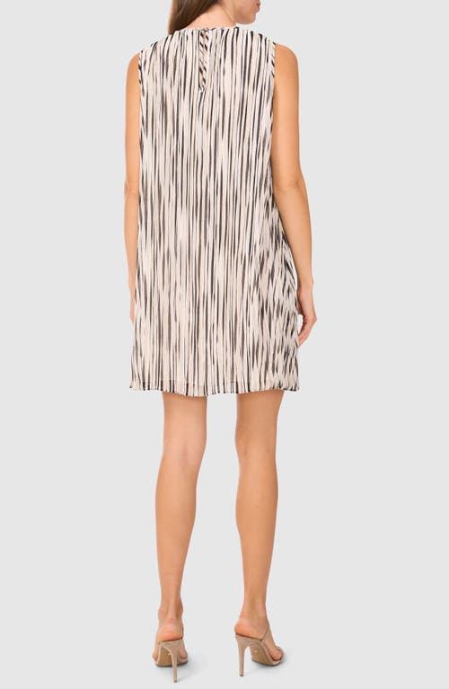 Halogen ® Stripe Pleated Sleeveless Shift Dress