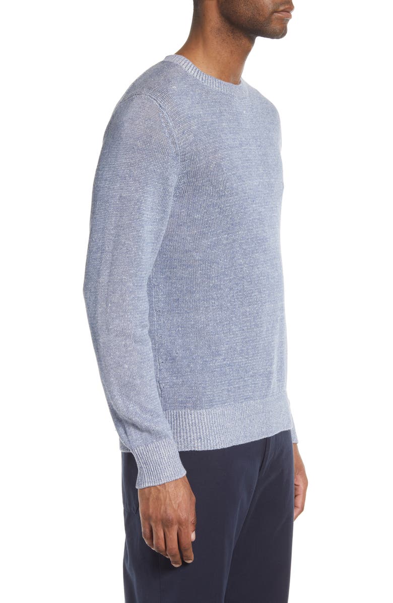 Vince Mélange Linen & Cotton Crewneck Sweater, Alternate, color, 