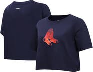 PRO STANDARD Women's Pro Standard Navy Boston Red Sox Painted Sky Boxy Cropped T-Shirt