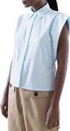 Reistor Women's Perfect Summer Button Down Shirt - Light Blue - Large
