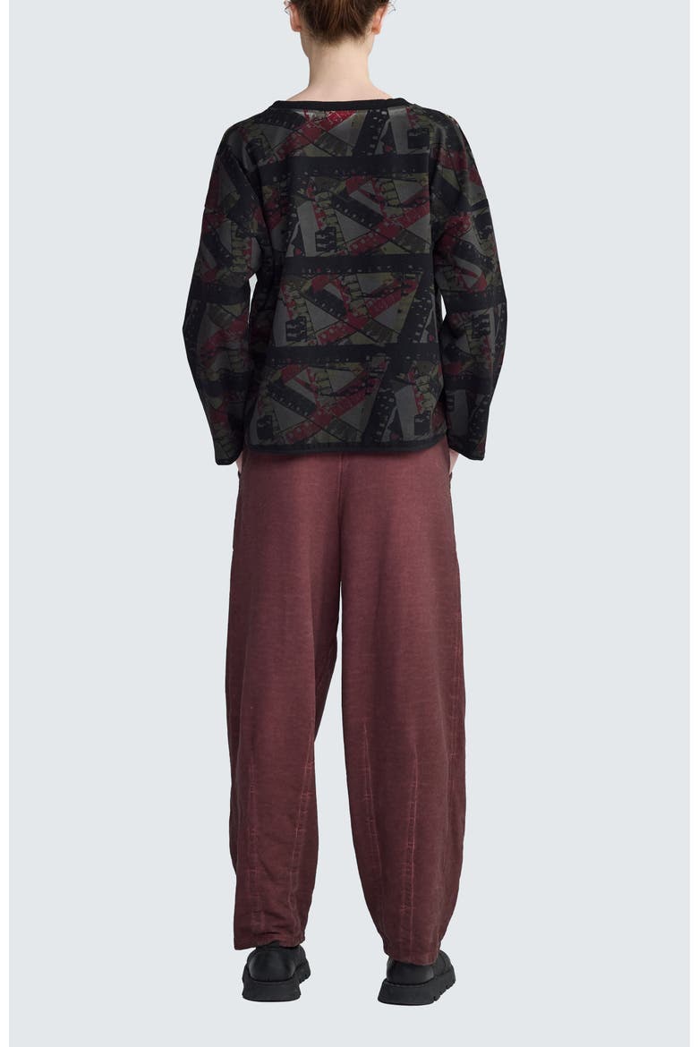 Nebel Abstract Panel Pullover, Alternate, color, Smoky Print