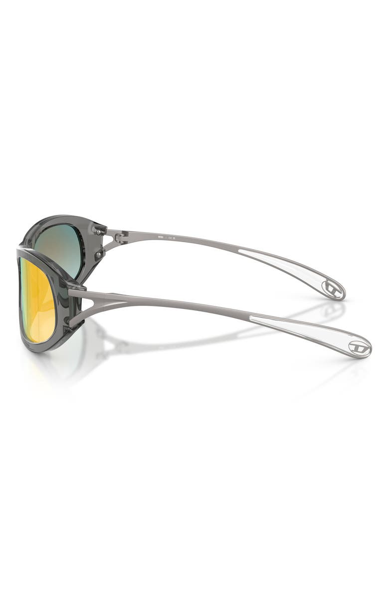 DIESEL<sup>®</sup> DL2007U 57mm Gradient Cat Eye Sunglasses, Alternate, color, Transparent Grey / Green Brown