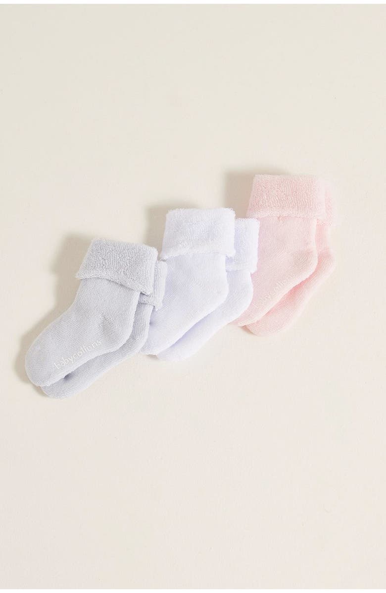 Babycottons Premium Cotton Towel Sock 2-Pack for Infant, Alternate, color, White