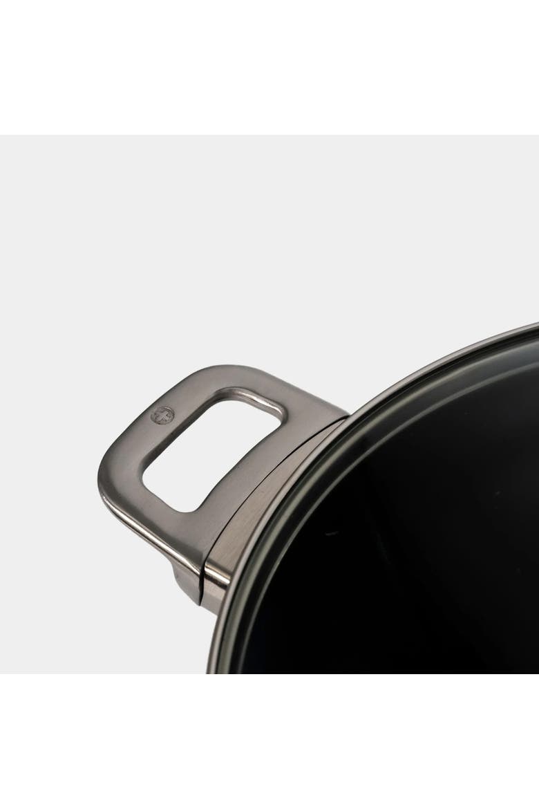 CHD Nonstick Stock Pot with Glass Lid, 8.5 qt, Alternate, color, Black