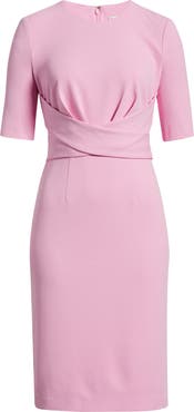 Anne Klein Wrap Overlay Sheath Dress