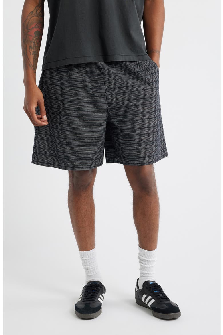 Gellar Cotton Jacquard Shorts, Main, color, GELLAR STRIP/BLACK RINSED