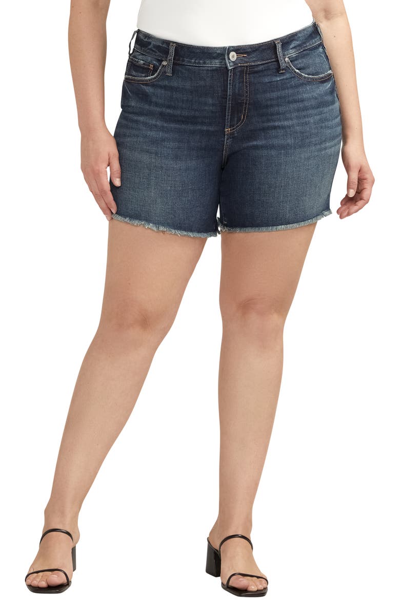 Silver Jeans Co. Suki Luxe Stretch Cutoff Denim Shorts, Main, color, 