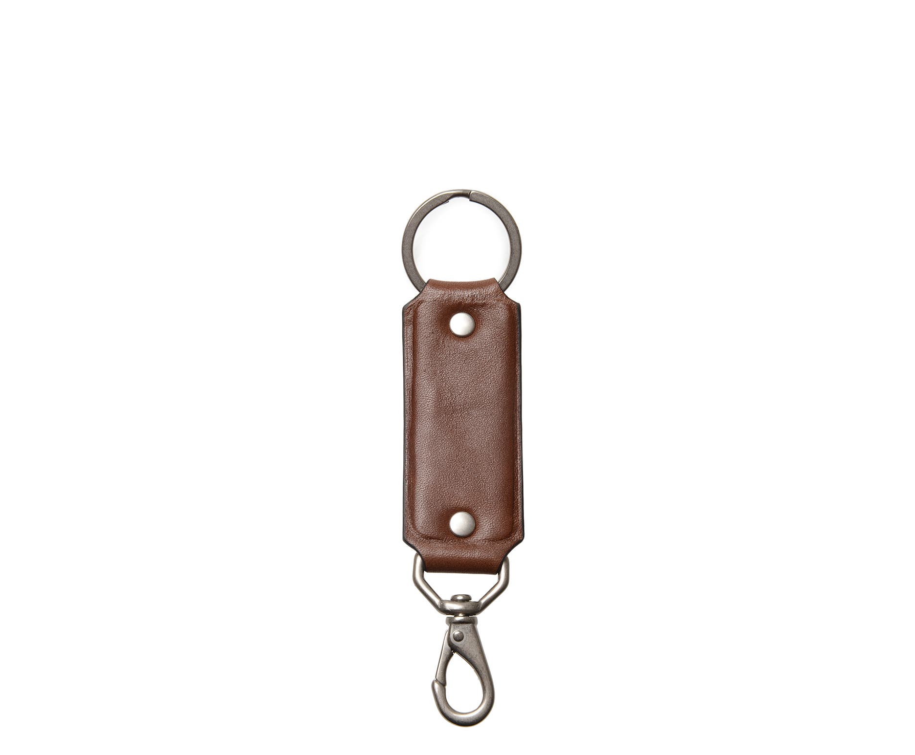 Preston Leather Swivel Hook Key Chain, Alternate, color, Brown