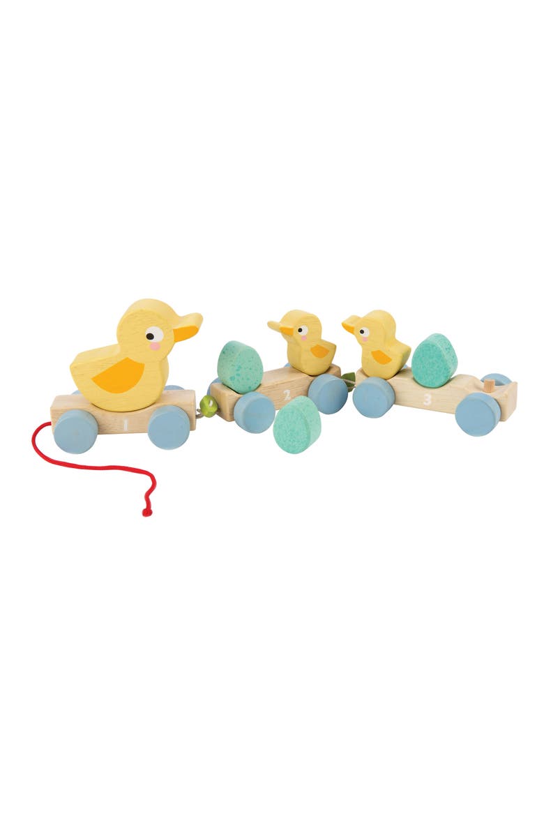 Pull Along Ducks Toy, Main, color, YELLOW