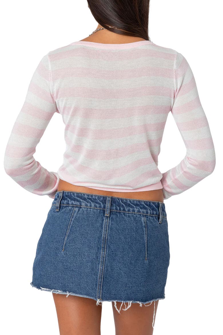 Candice Stripe Long Sleeve Top, Alternate, color, LIGHT-PINK