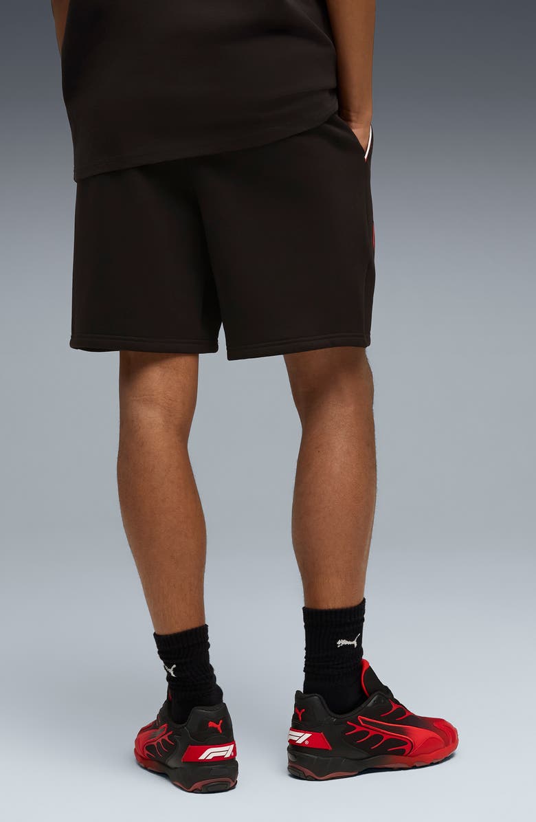 PUMA Formula 1<sup>®</sup> Essential Logo Fleece Sweat Shorts, Alternate, color, Puma Black
