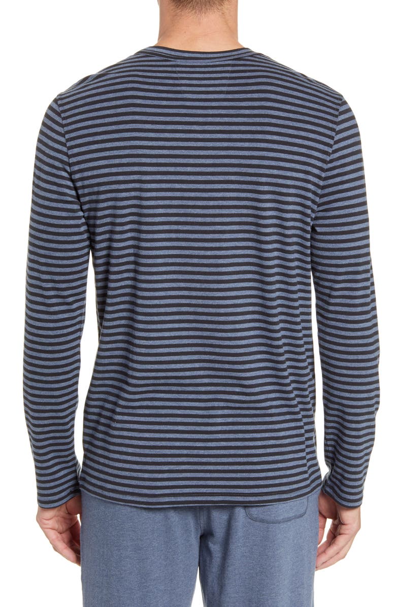 Daniel Buchler Stripe Stretchy Cotton & Modal Long Sleeve Crewneck T-Shirt, Alternate, color, 