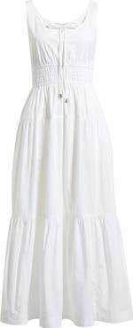 Chelsea28 Cotton Poplin Tiered Maxi Sundress