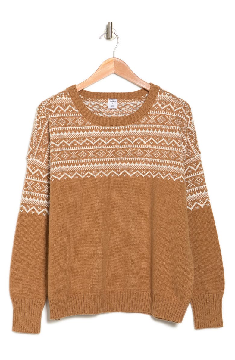 Melrose and Market Fair Isle Sweater, Alternate, color, 