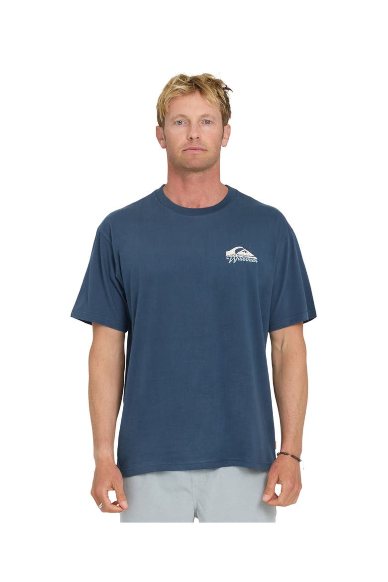 Bottle Life Short Sleeve Shirt, Main, color, DARK DENIM