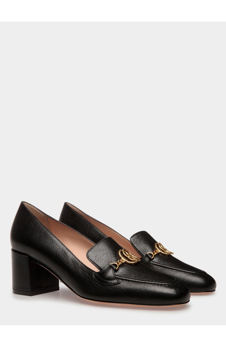 Bally Emblem Pumps, Alternate, color, Black